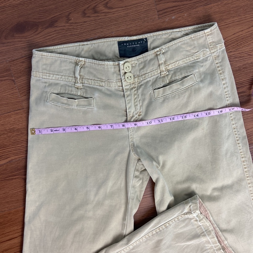 SANCTUARY Anthropologie Khaki Cargo Utility Wide Leg Pants Size 6 - Picture 11 of 15